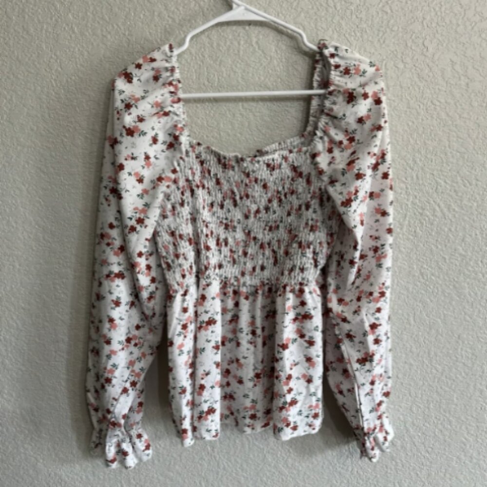 SHEIN Floral Long Sleeve Top